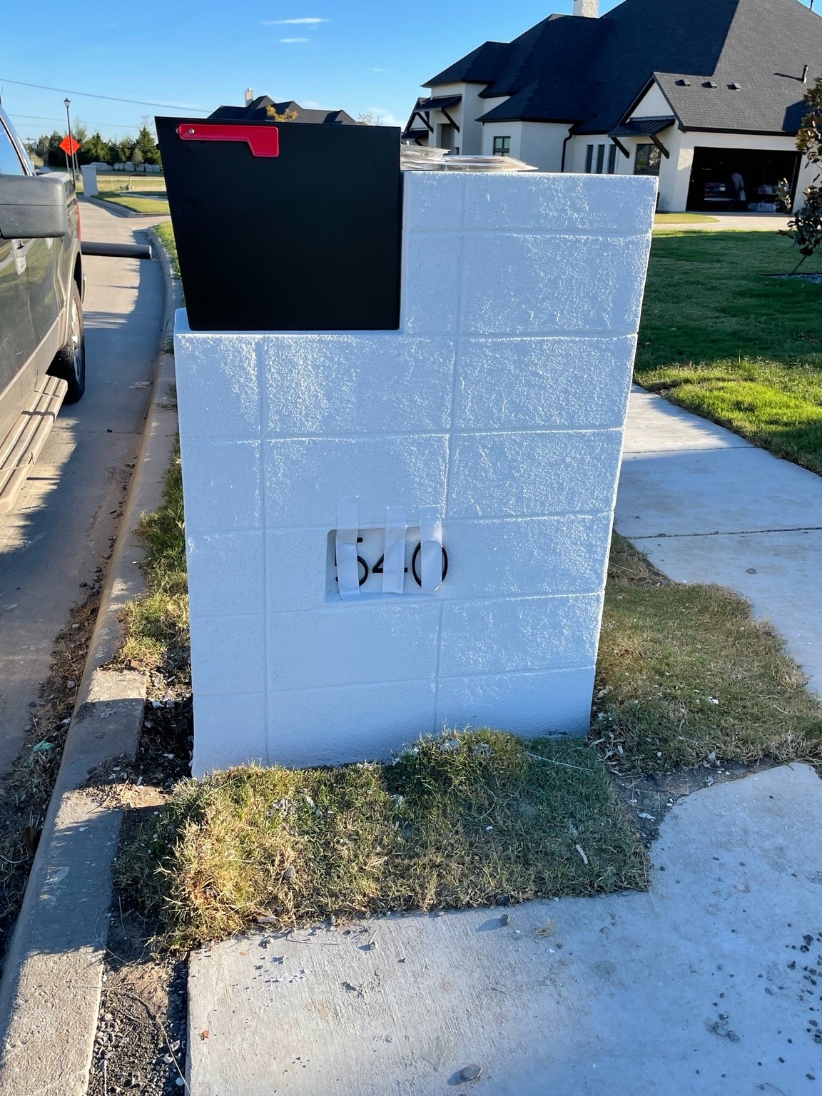 Custom Stucco Mailbox Structure