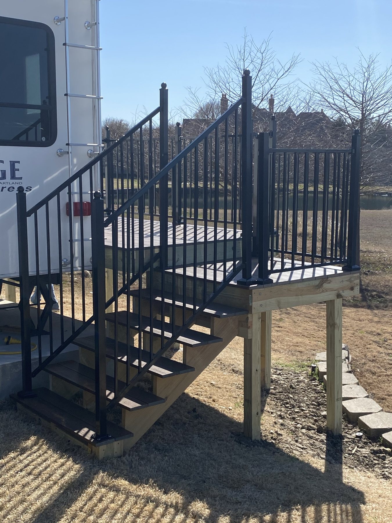 Custom RV Outdoor Living Deck