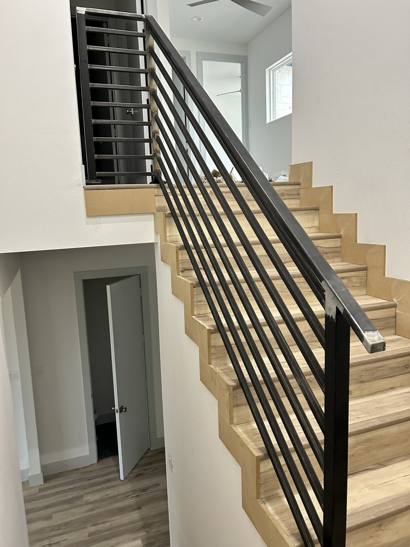 Custom Fabricated Steel Stair & Landing Railing